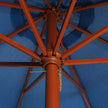vidaXL Parasol with Wooden Pole Outdoor Grarden Patio Umbrella Black/Blue-2