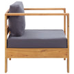 vidaXL Patio Sofa Chair with Cushion Dark Gray Solid Acacia Wood-1