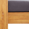 vidaXL Patio Sofa Chair with Cushion Dark Gray Solid Acacia Wood-3