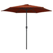 vidaXL Outdoor Parasol with Aluminum Pole Garden Patio Sunshade Multi Colors-11