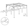 vidaXL Pergola Outdoor Pergola with Adjustable Roof for Deck Garden Steel-17