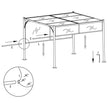 vidaXL Pergola Outdoor Pergola with Adjustable Roof for Deck Garden Steel-3