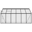 vidaXL Greenhouse Anthracite Aluminum Conservatory Plant House Multi Sizes-38
