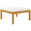 vidaXL 10 Piece Patio Lounge Set with Cushions Cream Solid Acacia Wood-11