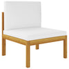 vidaXL 10 Piece Patio Lounge Set with Cushions Cream Solid Acacia Wood-7