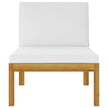 vidaXL 10 Piece Patio Lounge Set with Cushions Cream Solid Acacia Wood-8