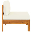 vidaXL 3-Seater Patio Sofa with Cream White Cushions Solid Acacia Wood-6