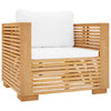vidaXL 6 Piece Patio Lounge Set with Cushions Solid Wood Teak-4