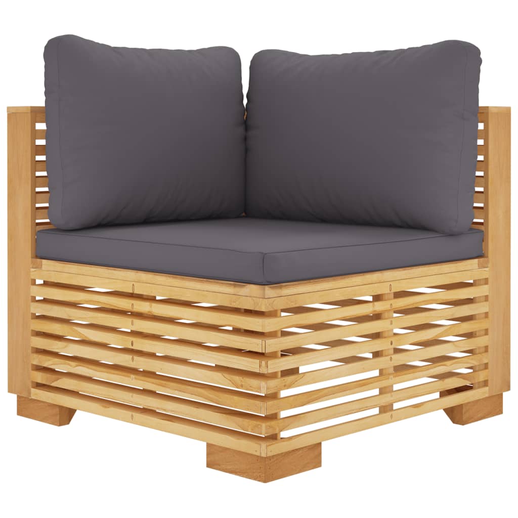 vidaXL 7 Piece Patio Lounge Set with Cushions Solid Wood Teak-3