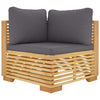 vidaXL 8 Piece Patio Lounge Set with Cushions Solid Wood Teak-3