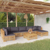 vidaXL 8 Piece Patio Lounge Set with Cushions Solid Wood Teak-0