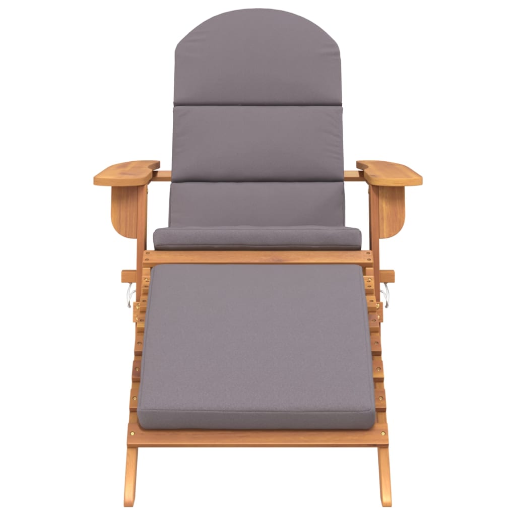 vidaXL Adirondack Patio Chair with Footrest Solid Wood Acacia-1