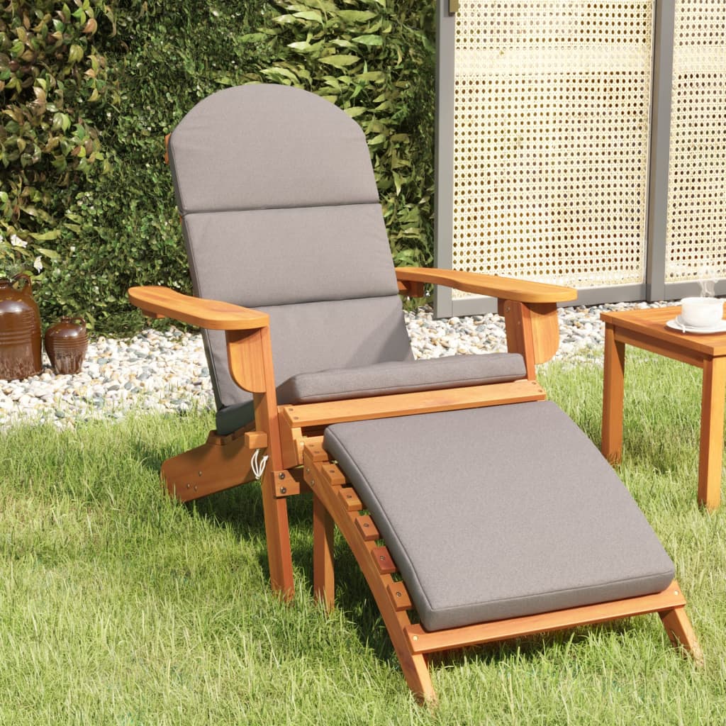 vidaXL Adirondack Patio Chair with Footrest Solid Wood Acacia-0